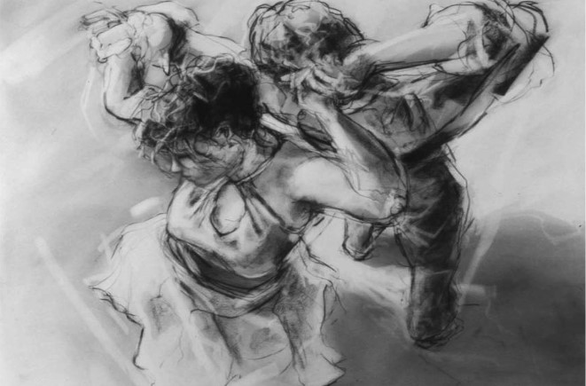 Allen Bentley drawing of dancers