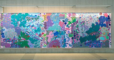 Rebecca Jacoby's mixed media mural
