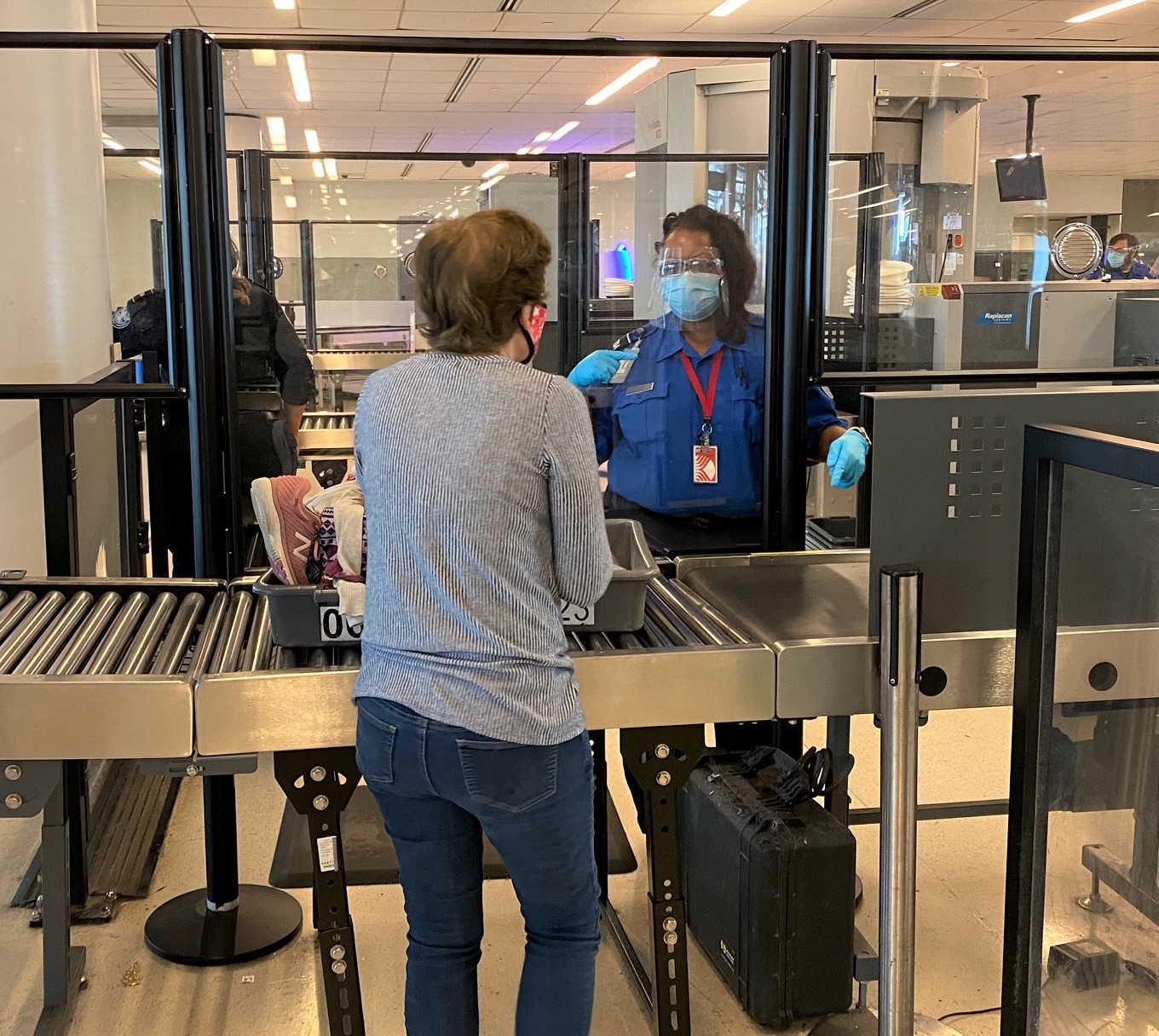 Acrylic shields to help protect passengers and TSA officers are being installed by the agency at PHL