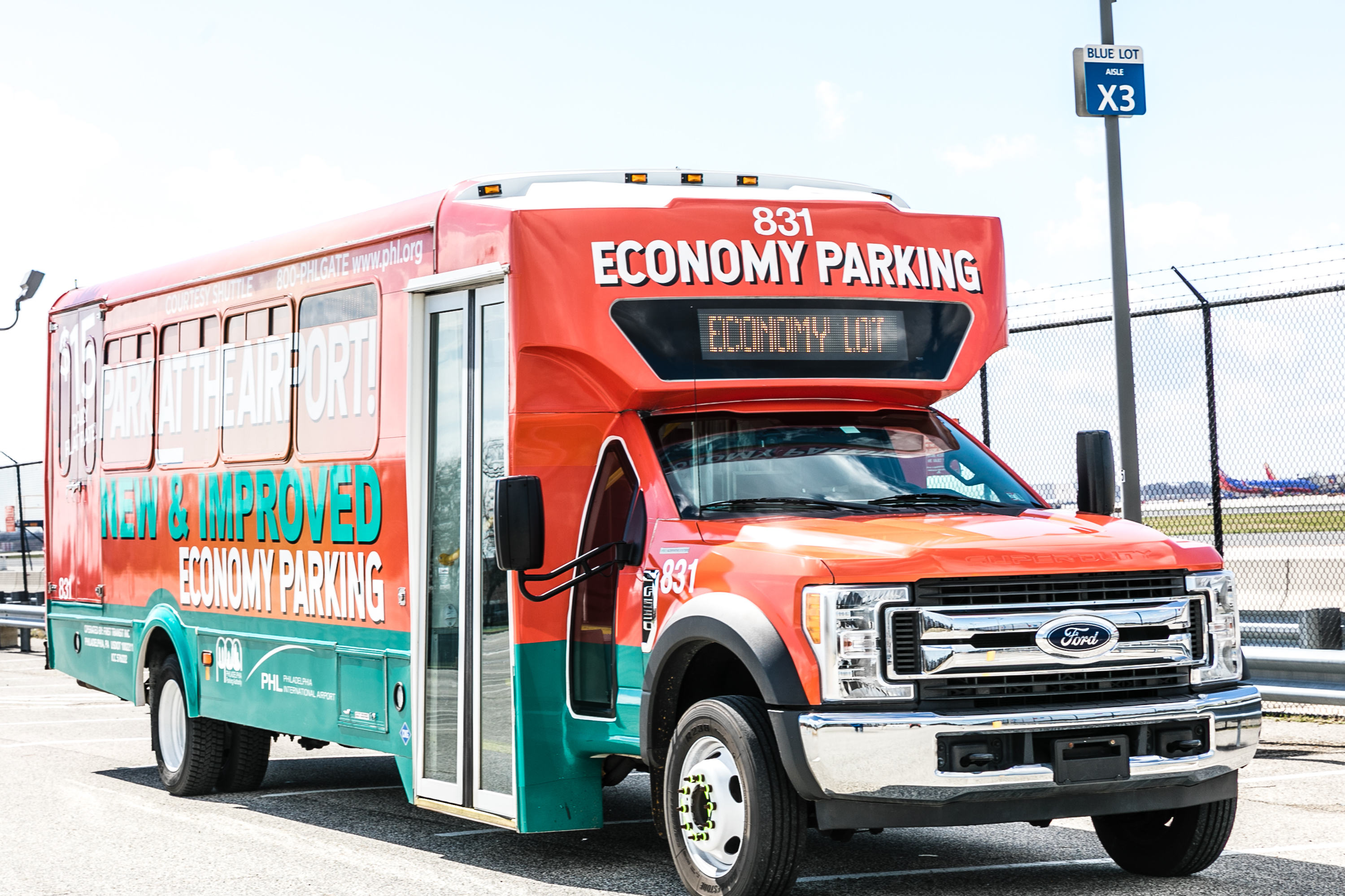Economy parking lot bus