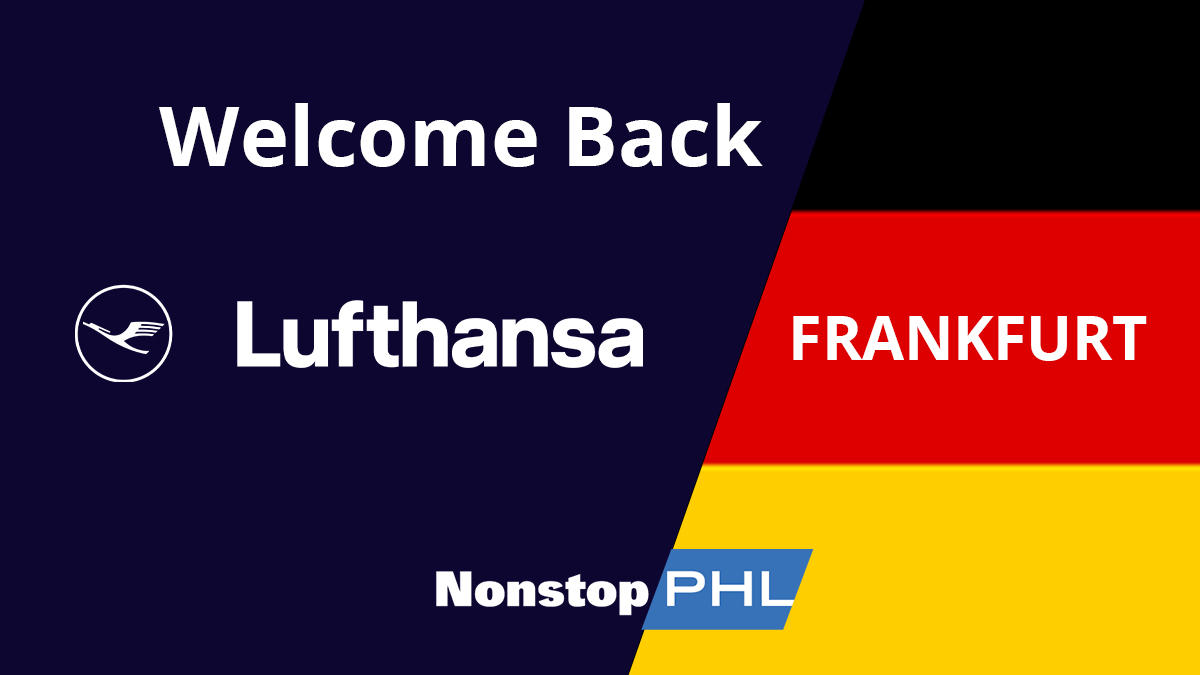 welcome back lufthansa airlines. Frankfurt